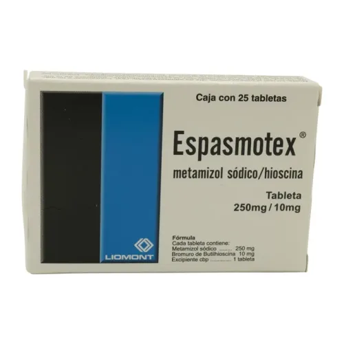 ESPASMOTEX (METAMIZOL/BUTILHIOSCINA) TAB 250/10 MG C/25 LIOMONT