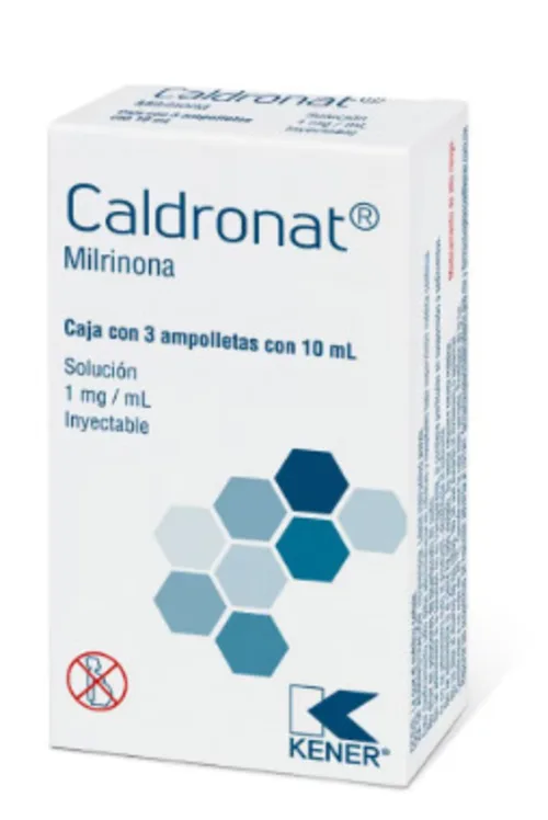 CALDRONAT (MILRINONA) SOL INY 1 MG/10 ML C/3 AMP KENER