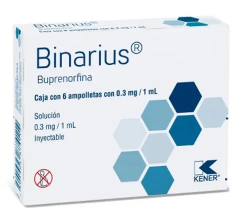 BINARIUS (BUPRENORFINA) SOL INY 0.3 MG/ML C/6 AMP KENER