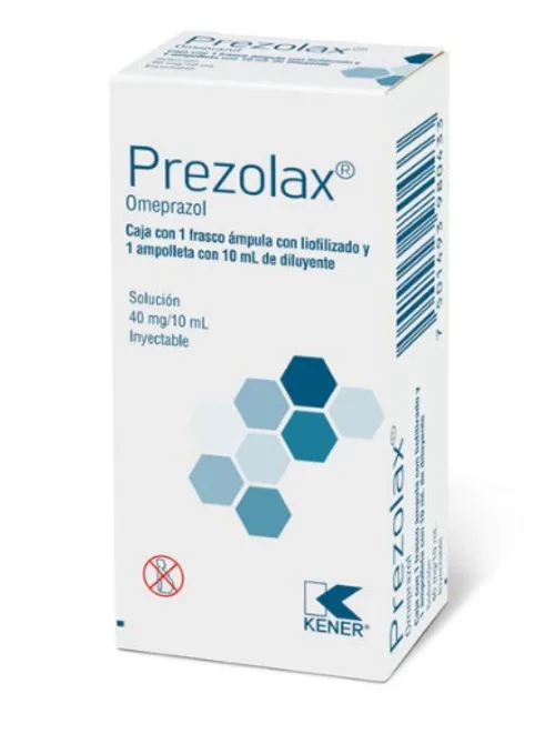 PREZOLAX (OMEPRAZOL) SOL INY 40 MG/10 ML C/1 AMP KENER