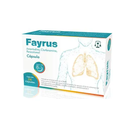 FAYRUS (AMANTANTADINA/CLORFENAMINA/PARACETAMOL) CAP 50/3/300 MG C/24 BRULUAGSA