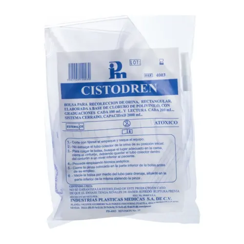 CISTODREN (BOLSA RECOLECTORA DE ORINA) ADTO P/2000 ML 4003 IPM