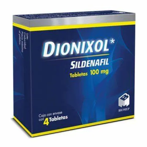 DIONIXOL (SILDENAFIL) TAB 100 MG C/4 BIOMEP