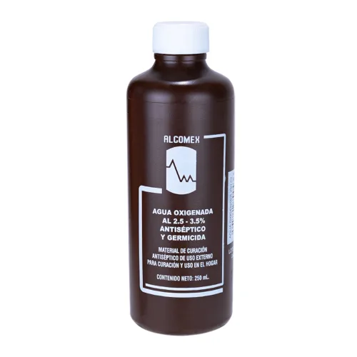 AGUA OXIGENADA (PERÓXIDO HIDRÓGENO) SOL C/250 ML 4214125 ALCOMEX