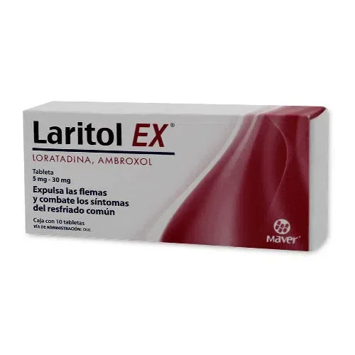 LARITOL EX (AMBROXOL/LORATADINA) TAB 30/5 MG C/10 MAVER