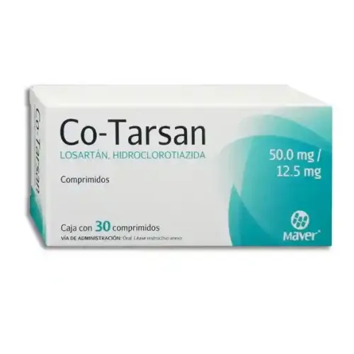 CO-TARSAN (LOSARTAN/HIDROCLOROTIAZIDA) TAB 50/12.5 MG C/30 MAVER