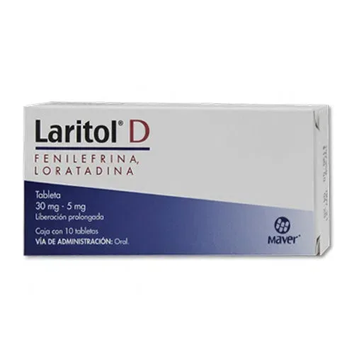 LARITOL D (FENILEFRINA/LORATADINA) TAB LIB PROL 30/5 MG C/10 MAVER