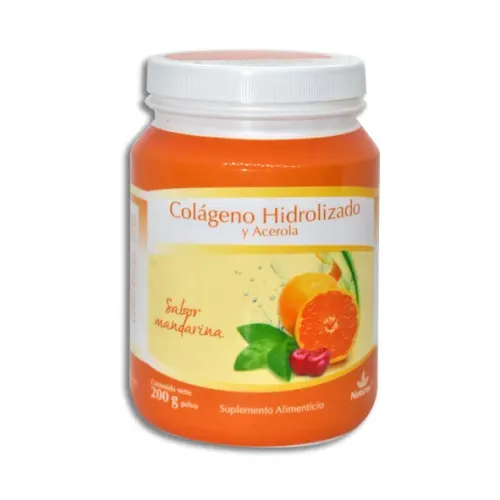 COLAGENO HIDROLIZADO Y ACEROLA POLVO SABOR MANDARINA C/200 G NATUREX