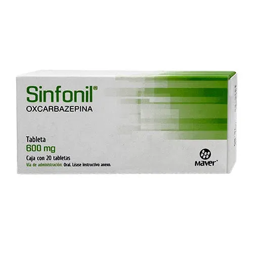 SINFONIL (OXCARBAZEPINA) TAB 600 MG C/20 MAVER
