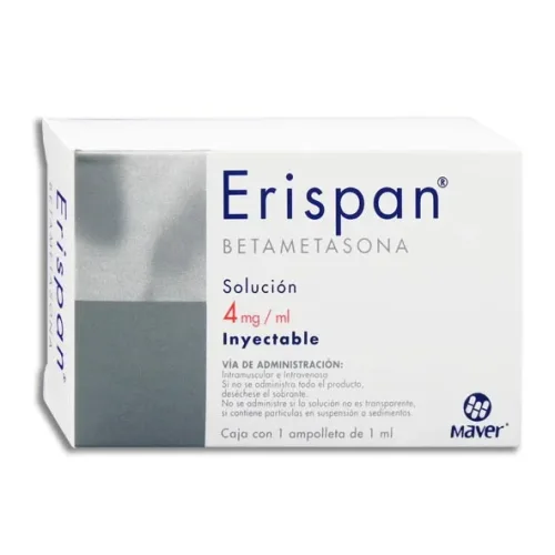 ERISPAN (BETAMETASONA) SOL INY 4 MG/1 ML C/1 AMP MAVER