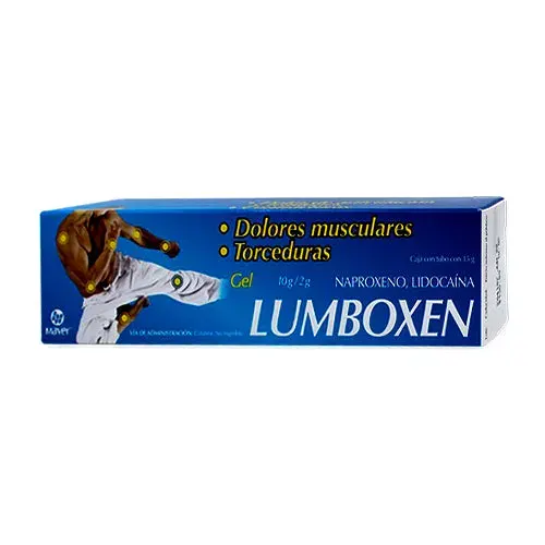 LUMBOXEN AZUL (NAPROXENO/LIDOCAINA) GEL 10/2 G TUBO C/35 G MAVER