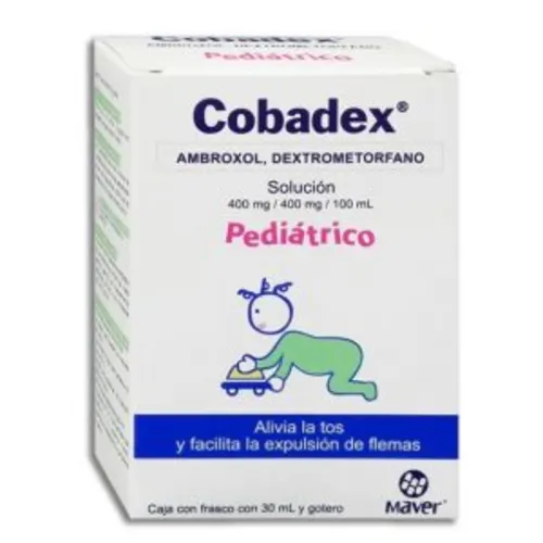 COBADEX PED (AMBROXOL/DEXTROMETORFANO) SOL 400/400 MG C/30 ML MAVER