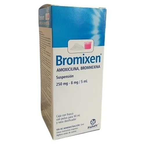 BROMIXEN (AMOXICILINA/BROMHEXINA) SUSP 250 MG/8 MG/5 ML C/90 ML MAVER