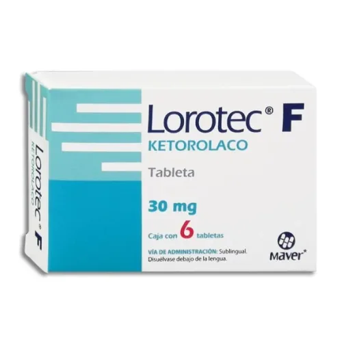 LOROTEC F (KETOROLACO) TAB SUBLINGUAL 30 MG C/6 MAVER
