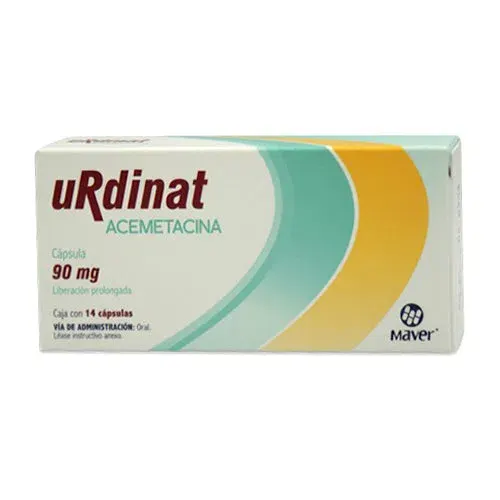 URDINAT (ACEMETACINA) TAB LIB PROL 90 MG C/14 MAVER