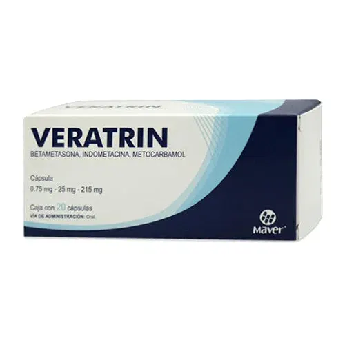 VERATRIN (BETAME/INDOME/ METOCA) CAP 75/25/215 MG C/20 MAVER