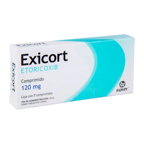 EXICORT (ETORICOXIB) COMP 120 MG C/7 MAVER