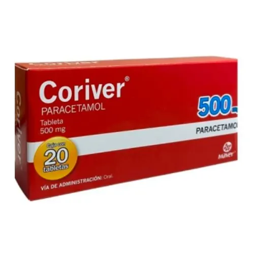 CORIVER (PARACETAMOL) TAB 500 MG C/20 MAVER
