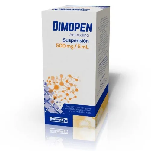 DIMOPEN (AMOXICILINA) SUSP 500 MG/5 ML P/75 ML BRULUAGSA