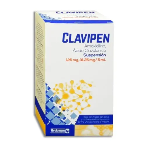 CLAVIPEN (AMOXICILINA/CLAVULANICO) SUSP 125/31.25 MG/5 ML P/60 ML BRULUART