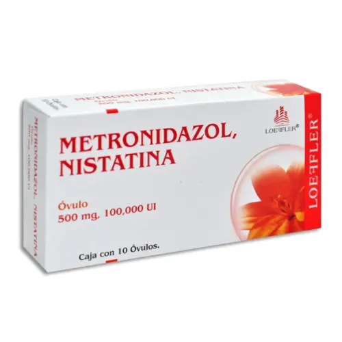 VANESTRIN (METRONIDAZOL/NISTATINA) OVULOS 500 MG/100,000 UI C/10 LOEFFLER