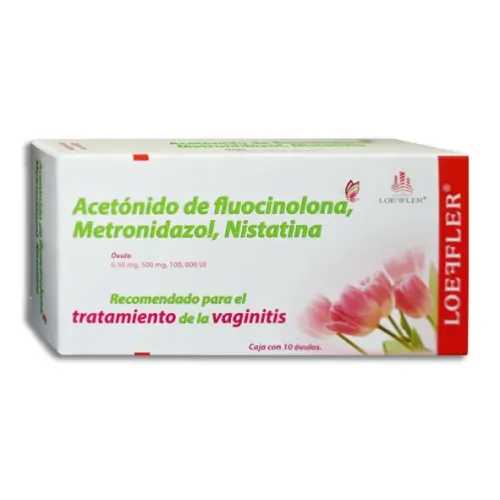 METRONIDAZOL/FLUOCINONA/NISTATINA OVULOS 500/0.5 MG//100,000 U C/10 LOEFFLER