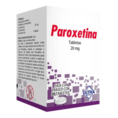 PAROXETINA TAB 20 MG C/20 ULTRA