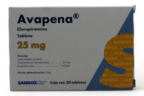 AVAPENA (CLOROPIRAMINA) GRAG 25 MG C/20 SANDOZ