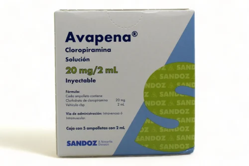 AVAPENA (CLOROPIRAMINA) SOL INY 20 MG/2 ML C/5 SANDOZ