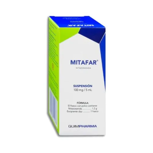 MITAFAR (NITAZOXANIDA) SUSP 100 MG/5 ML P/30 ML QUIMPHARMA