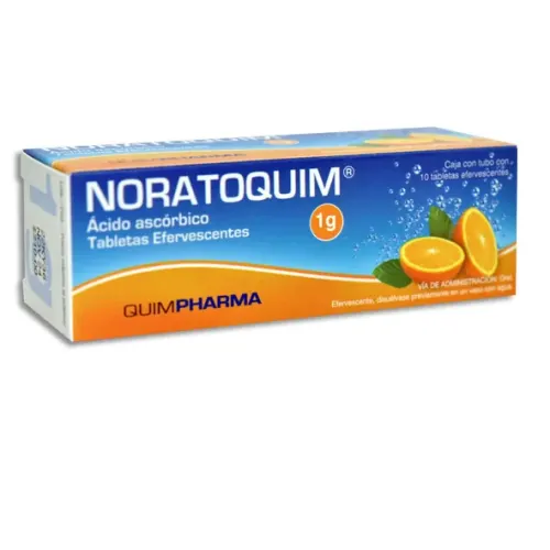 NORATOQUIM (AC. ASCÓRBICO) TAB EFERV 1 G C/10 QUIMPHARMA
