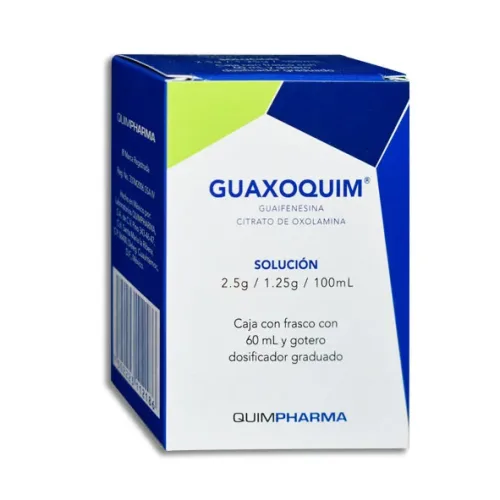 GUAXOQUIM (GUAIFENESINA/OXOLAMINA) SOL GOTAS 25/12.5 MG/ML C/60 ML QUIMPHARMA