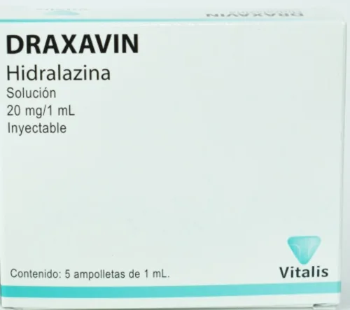 DRAXAVIN (HIDRALAZINA) SOL INY I.V/I.M 20 MG/ 1 ML C/5 AMP VITALIS