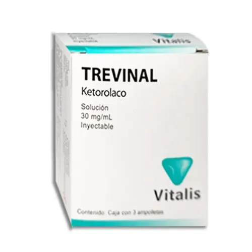 TREVINAL (KETOROLACO) SOL INY 30 MG/ML C/3 AMP VITALIS