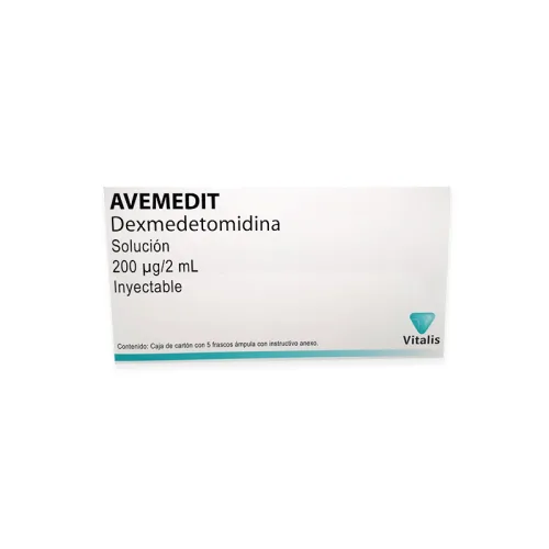 AVEMEDIT (DEXMEDETOMIDINA) SOL INY 200 MCG/2 ML C/5 AMP VITALIS