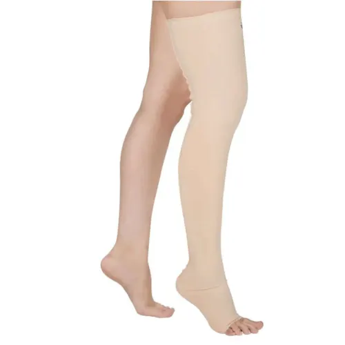 MEDIA DE COMPRESION AL MUSLO/PIE ABIERTO MED COLOR NATURAL TYNOR
