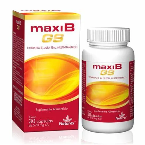 MAXI B GS (COMPLEJO B/JALEA REAL/MULTIVITAMINICO) CAP 570 MG C/30 NATUREX