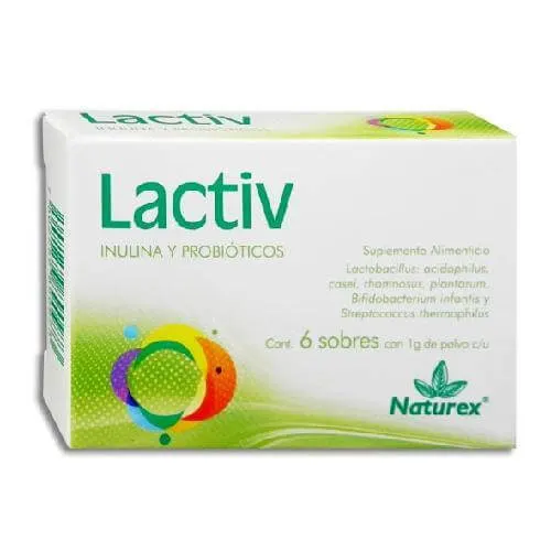 LACTIV (INULINA/PROBIOTICOS) POLVO EN SOBRE 1 G C/6 NATUREX