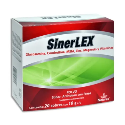 SINERLEX (GLUCOS/CONDROITINA/MSM/ZINC/MAGN/VITAMINAS) 10 G PVO SOBRES C/20 NATUREX