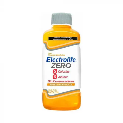 ELECTROLIFE ZERO  NARANJA-MANDARINA  (SUERO REHIDRATANTE) SOL ORAL C/625 ML PISA