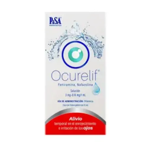 OCURELIF (FENIRAMINA,NAFAZOLINA) 3/0.16 MG/1 ML C/15 ML SOL OFT PISA