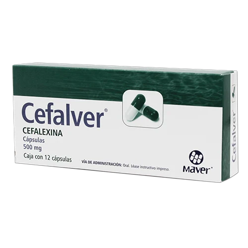 CEFALVER (CEFALEXINA) CAP 500 MG C/12 MAVER