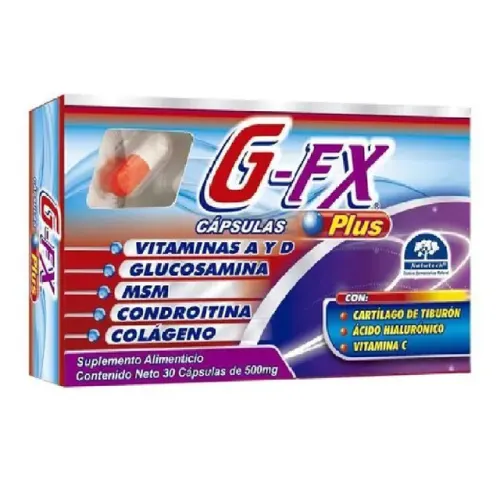 G-FX PLUS (VIT A/D/GLUCOSAMIN/MSM/CONDROITINA/COLAGE) CAP 500 MG C/30 NATUTECH