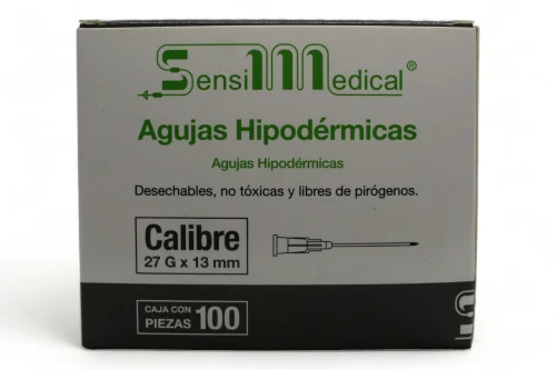 AGUJA HIPODERMICA 27 G X 13 MM (GRIS) 2001271 SENSIMEDICAL