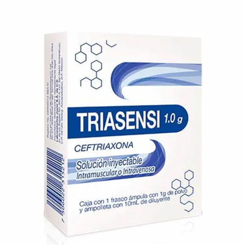 TRIASENSI (CEFTRIAXONA) SOL INY I.V./I.M. FCO AMP 1 G AMP DIL 10 ML JAYOR