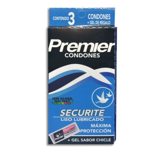 PREMIER SECURITE (AZUL) PRESERVATIVO MÁXIMA SEGUIRDAD C/3 PROTEXTOS