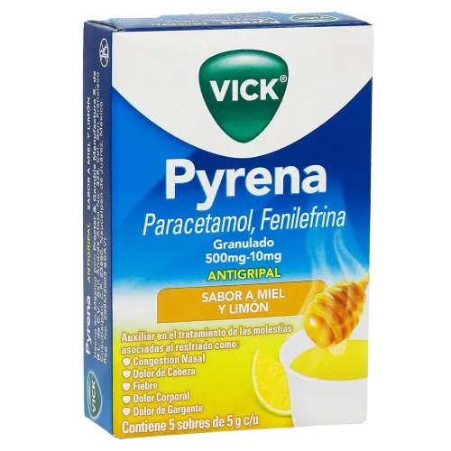 VICK PYRENA MIEL-LIMÓN (PARACETAMOL/FENILEFR) GRAN EN SOBRE C/5 P&G