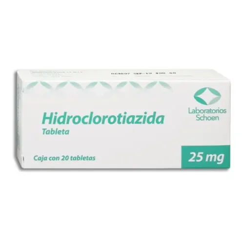 HIDROCLOROTIAZIDA TAB 25 MG C/20 SCHOEN