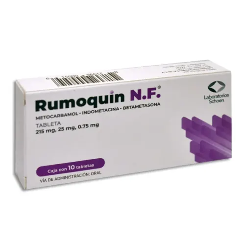 RUMOQUIN NF (METOCA/INDOME/BETAME) TAB 215/25/0.75 MG C/10 SCHOEN