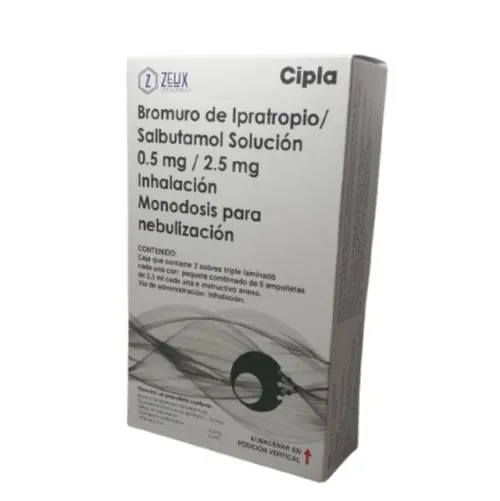 SALBUTAMOL/BROMURO DE IPRATROPIO SOL P/NEB 2.5/0.5 MG/2.5 ML C/10 AMP CIPLA